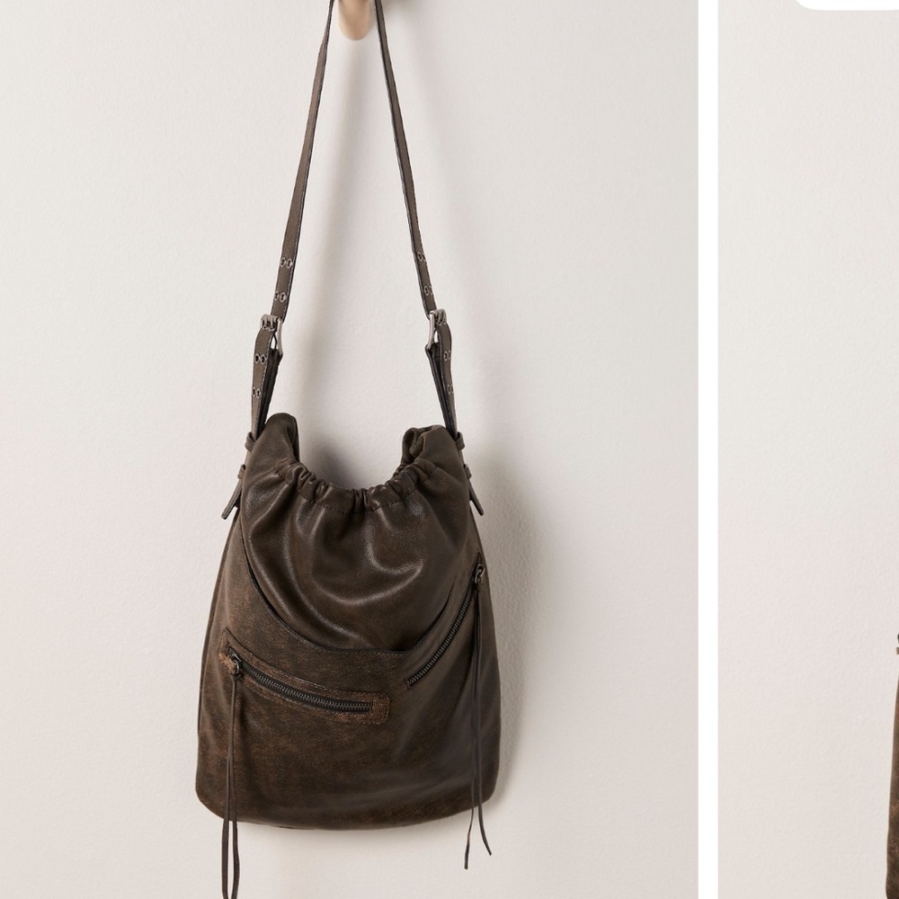 Free People Tyra Leather Bucket Bag
